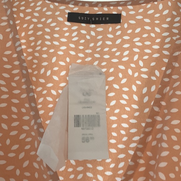 Suzy Shier peach summer dress; NWT. - Picture 3 of 5